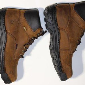 NEW Wolverine Mens Waterproof Steel Toe Work Boots sz 12 Brown Nubuck Leather